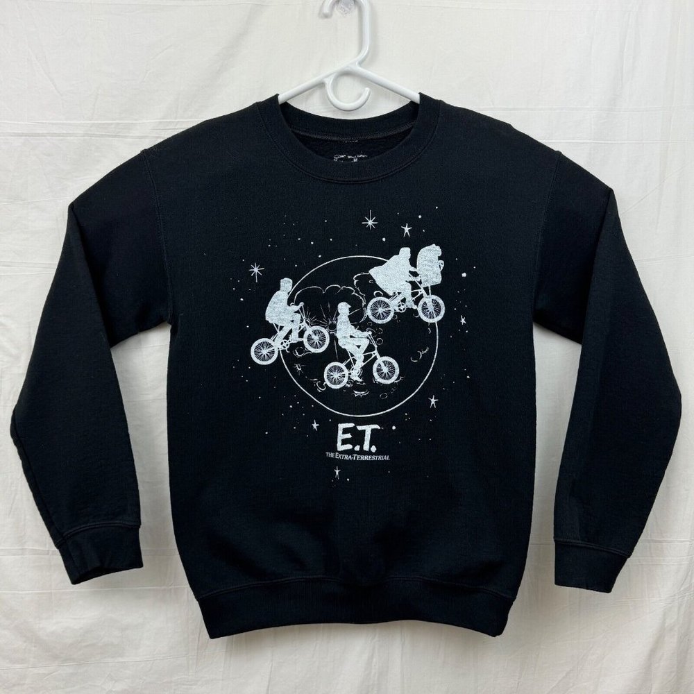 E.T. The Extra-Terrestrial Universal Long Sleeve Sweatshirt Unisex S Black